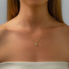 Siena 14 Ayar Taşlı Kolye
