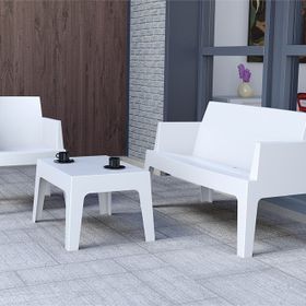 Siesta Contract Box Beyaz İkili Koltuk