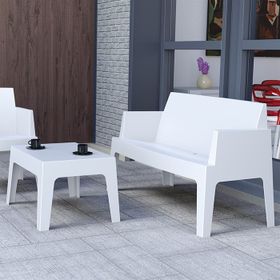 Siesta Contract Box Beyaz İkili Koltuk