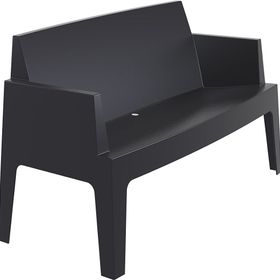 Siesta Contract Box Siyah İkili Koltuk
