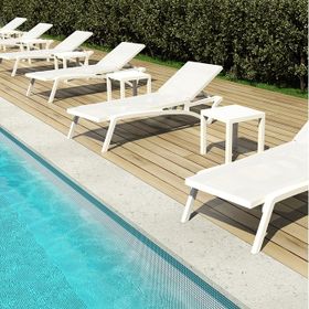 Siesta Contract Pacific Beyaz Şezlong