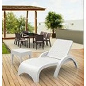 Siesta Fiji Beyaz Şezlong