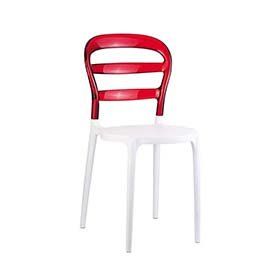 Siesta Miss Bibi Beyaz Kırmızı Sandalye