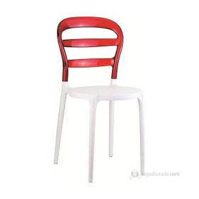 Siesta Miss Bibi Beyaz Kırmızı Sandalye