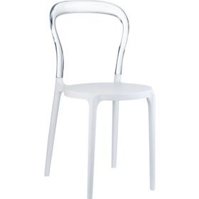Siesta Mr Bobo Beyaz Şeffaf Sandalye