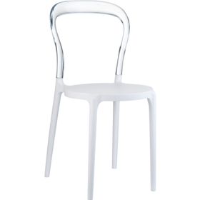 Siesta Mr Bobo Beyaz Şeffaf Sandalye