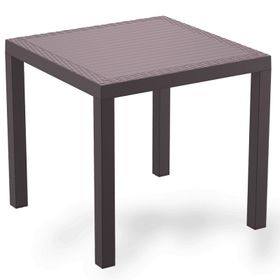 Siesta Orlando Masa 80x80 cm 4 Kişilik Kare Rattan Enjeksiyon Masa
