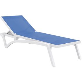 Siesta Pacific Beyaz/Mavi Şezlong
