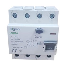Sigma 4X25A 300MA 5'li Kaçak Akım Rölesi