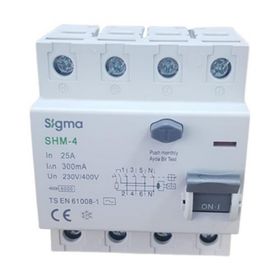 Sigma 4X25A 300MA 5'li Kaçak Akım Rölesi