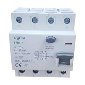 Sigma 4X25A 300MA 5'li Kaçak Akım Rölesi