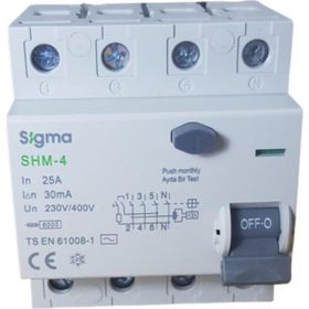 Sigma 4X25A 30MA 5'li Kaçak Akım Rölesi