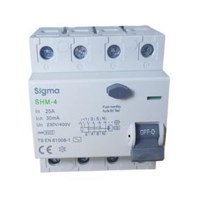 Sigma 4X25A 30MA 5'li Kaçak Akım Rölesi