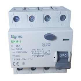 Sigma 4X25A 30MA Kaçak Akım Rölesi