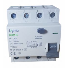 Sigma 4X25A 30MA Kaçak Akım Rölesi