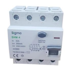Sigma 4X32A 300MA 5'li Kaçak Akım Rölesi