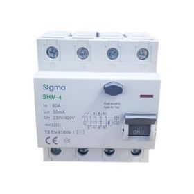 Sigma 4X80A 300MA 5'li Kaçak Akım Rölesi