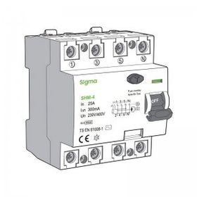 Sigma SHM4025300 25A 300mA 4 Kutuplu Kaçak Akım Koruma Şalteri