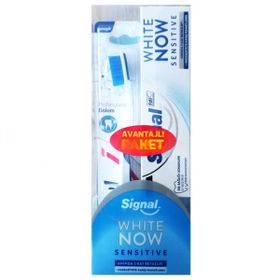 Signal 75 ml White Now Diş Macunu Sensitive + Yumuşak Diş Fırçası