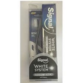 Signal Beyaz Güç Fırçası + Whıte System Arındırıcı Beyazlık Aktif Karbon 75 ml Diş Macunu