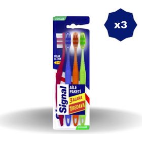 Signal Clean Action 3+1 3 Adet Diş Fırçası