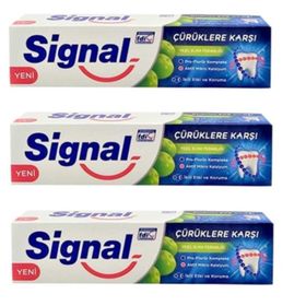 Signal Çürüklere Karşı Elma Ferahlığı 3x100 ml Diş Macunu