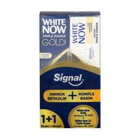 Signal White Now Gold 75 ml ve CC Gold 50 ml Diş Macunu Seti