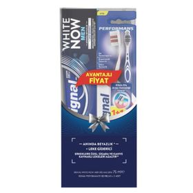 Signal White Now Men 75 ml Diş Macunu+Performans 2'li Diş Fırçası