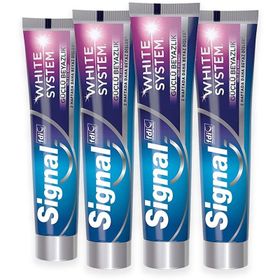 Signal White System Güçlü Beyazlık Güçlü Diş Minesi 4x75 ml Diş Macunu