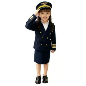 Şık Tasarım Pilot Kız Çocuk Kostümü