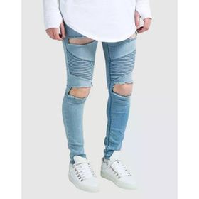 Siksilk Extreme Biker Mavi Erkek Kot Pantolon