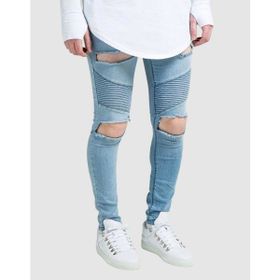 Siksilk Extreme Biker Mavi Erkek Kot Pantolon