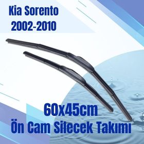 Silbak Kia Sorento 2002-2010 60x45 cm Siyah Ön Cam Yeni Nesil Hibrit Tip Silecek Takımı