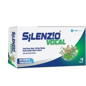 Silenzio Vocal İzlanda Yosunu Adaçayı Vitamin C Tıbbi Nane Portakal Aromalı 16 Pastil