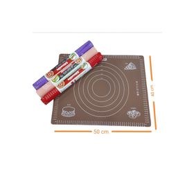 Silicolife SL-044 Kahverengi 40x50 cm Ölçülü Silikon Hamur Açma Matı