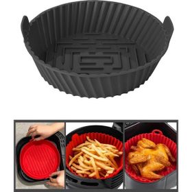 Silicolife SL099 20x5 cm Füme Yanmaz Yapışmaz Airfryer Silikon Pişirme Kabı