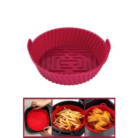 Silicolife SL099 20x5 cm Yanmaz Yapışmaz Airfryer Silikon Pişirme Kabı