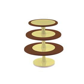 Silikomart Hula Up Brown XXL Multiplayer Kahverengi 3 Katlı Sunum Tabağı
