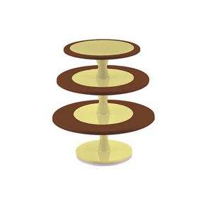 Silikomart Hula Up Brown XXL Multiplayer Kahverengi 3 Katlı Sunum Tabağı