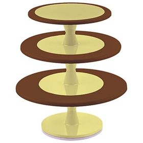 Silikomart Hula Up Brown XXL Multiplayer Kahverengi 3 Katlı Sunum Tabağı