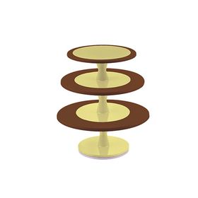 Silikomart Hula Up Brown XXL Multiplayer Kahverengi 3 Katlı Sunum Tabağı