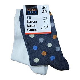 Silk Blue 2'li Kadın Soket Çorap