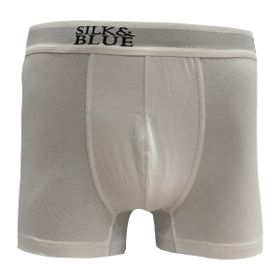 Silk & Blue Beyaz Erkek Boxer