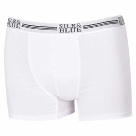 Silk & Blue Beyaz Erkek Boxer