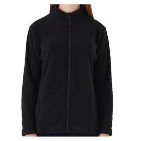 Silk & Blue Siyah Tam Fermuarlı Kadın Polar Üst