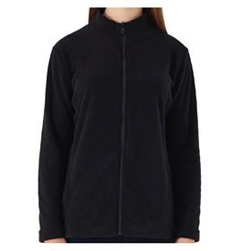 Silk & Blue Siyah Tam Fermuarlı Kadın Polar Üst