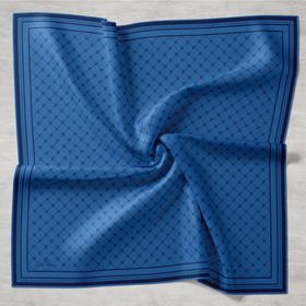 Silk Home 11393-08 Mavi Desenli Sura İpek Eşarp