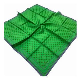 Silk Home 11393-95 Neon Yeşili Monogram Desenli Tivil İpek Eşarp
