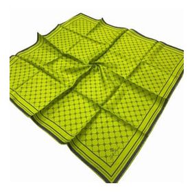 Silk Home 11393-97 Neon Yeşil Monogram Desenli Tivil İpek Eşarp