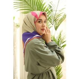 Silk Home 11397-48 Turuncu Yaprak Desenli Tivil İpek Eşarp